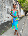 Printed Midi Dress