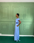 Blue Cut Out Dress