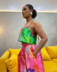 Silk Cropped Boxy Top