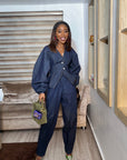 Denim Waistcoat Ballon sleeves