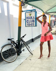 Pink Pleated skirt set