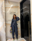 Denim Waistcoat Ballon sleeves