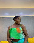 Silk Cropped Boxy Top
