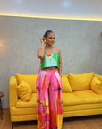 Silk Cropped Boxy Top