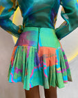 Printed Pleated Skirt