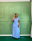 Blue Cut Out Dress