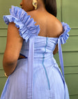 Blue Cut Out Dress