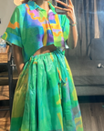 Printed Cropped Shirt