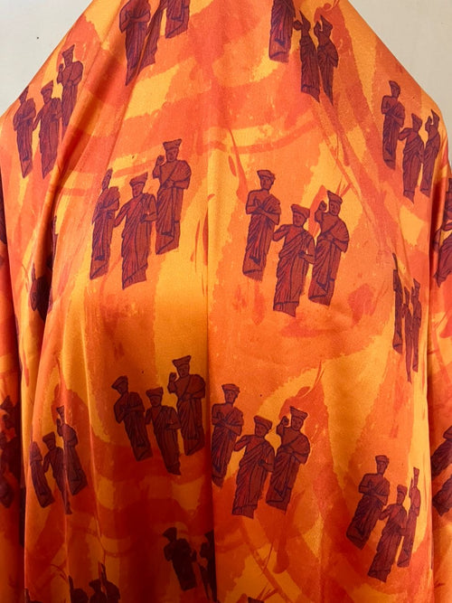 Aro Meta Printed Silk Scarf