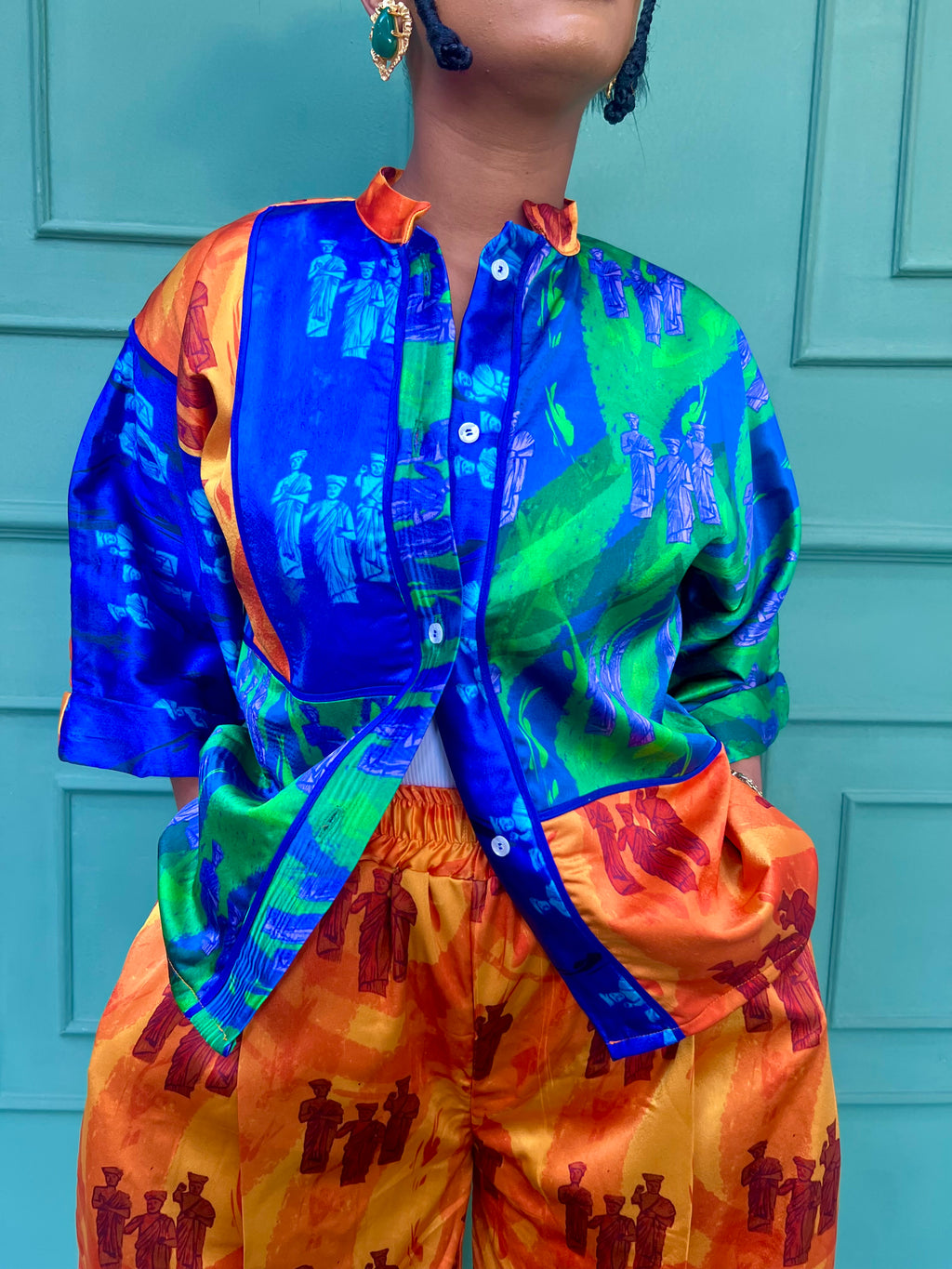 Boxy Silk Structured Set