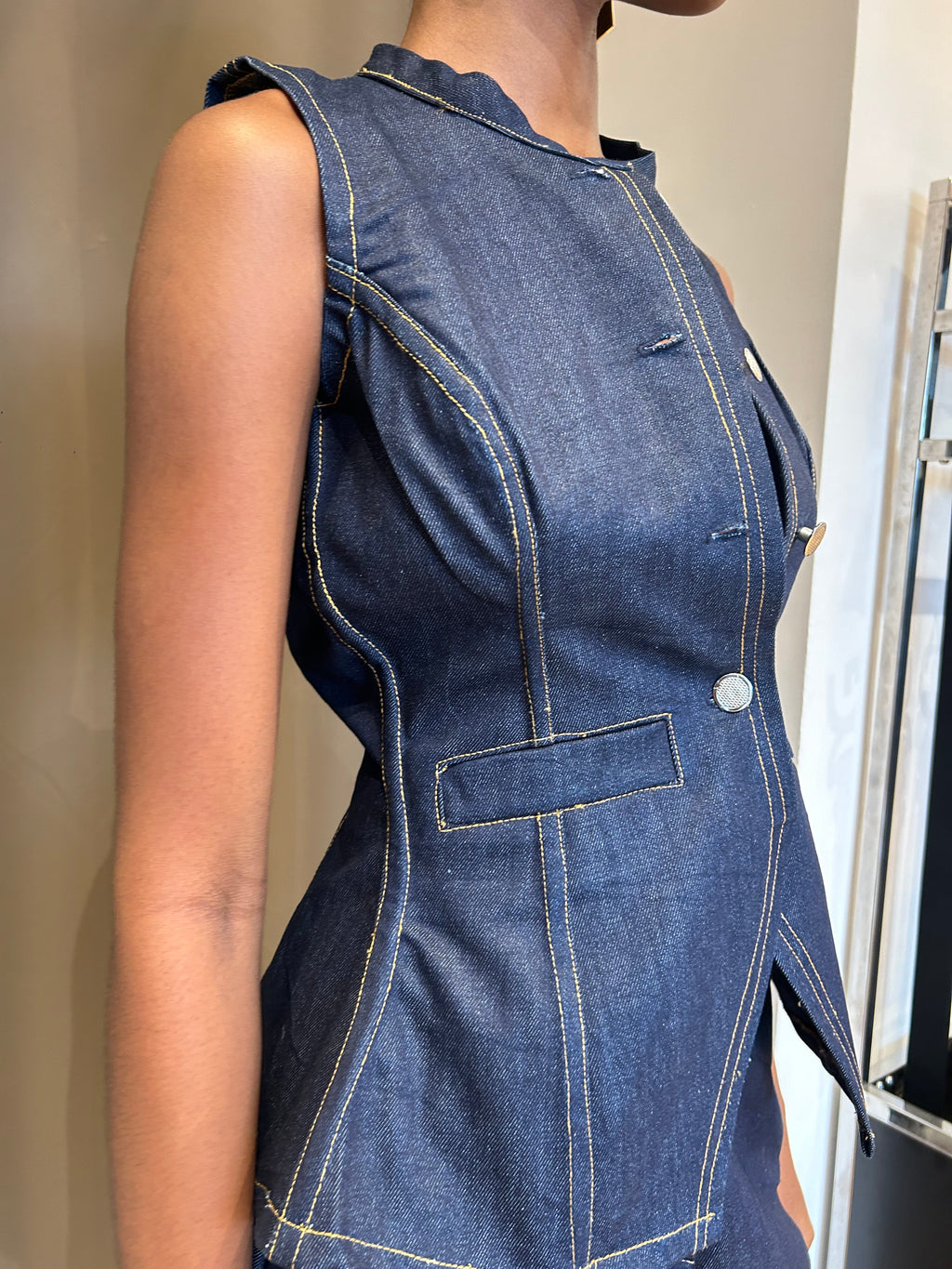 Denim Waist Coat