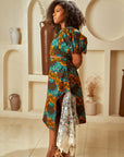 Ankara Zippered Skirt Set