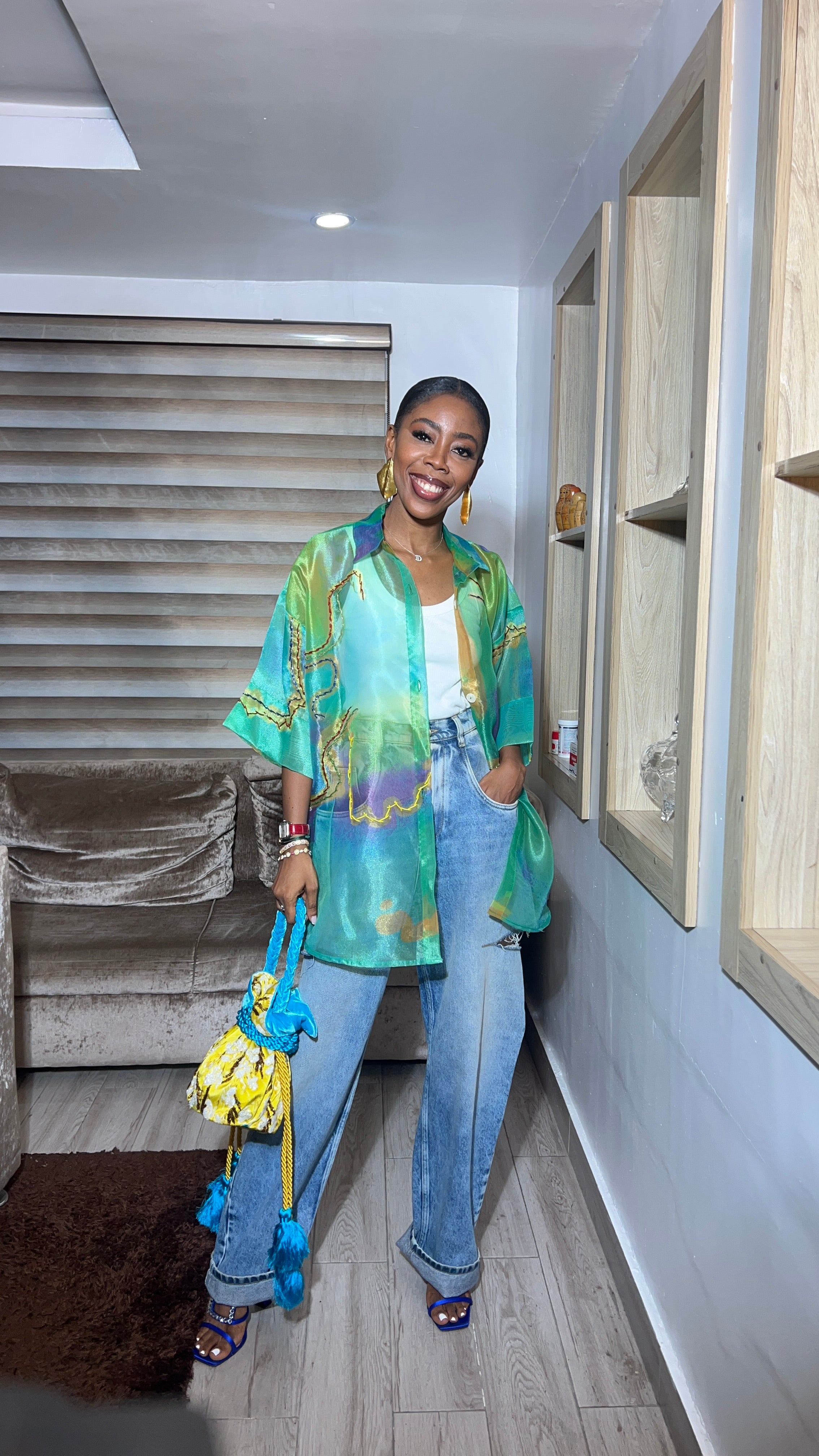 Organza Beaded Shirt