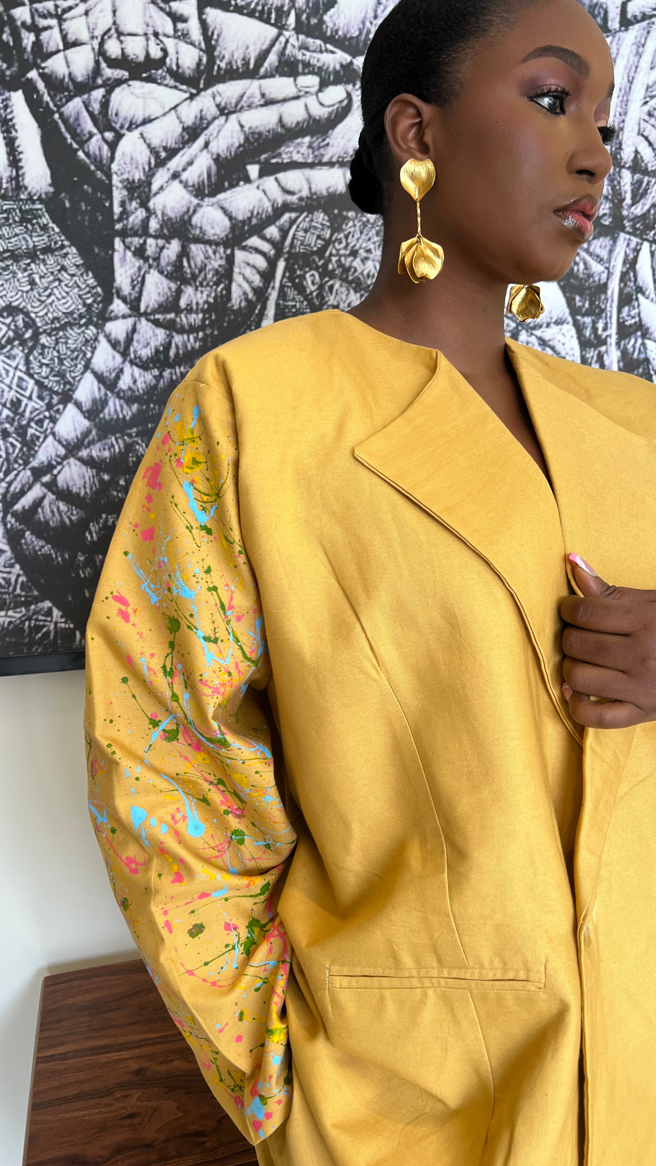 Linen Oversized Blazer Set