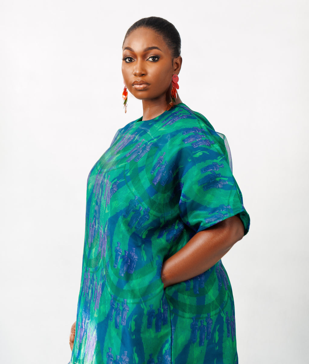 Organza Boxy Dress