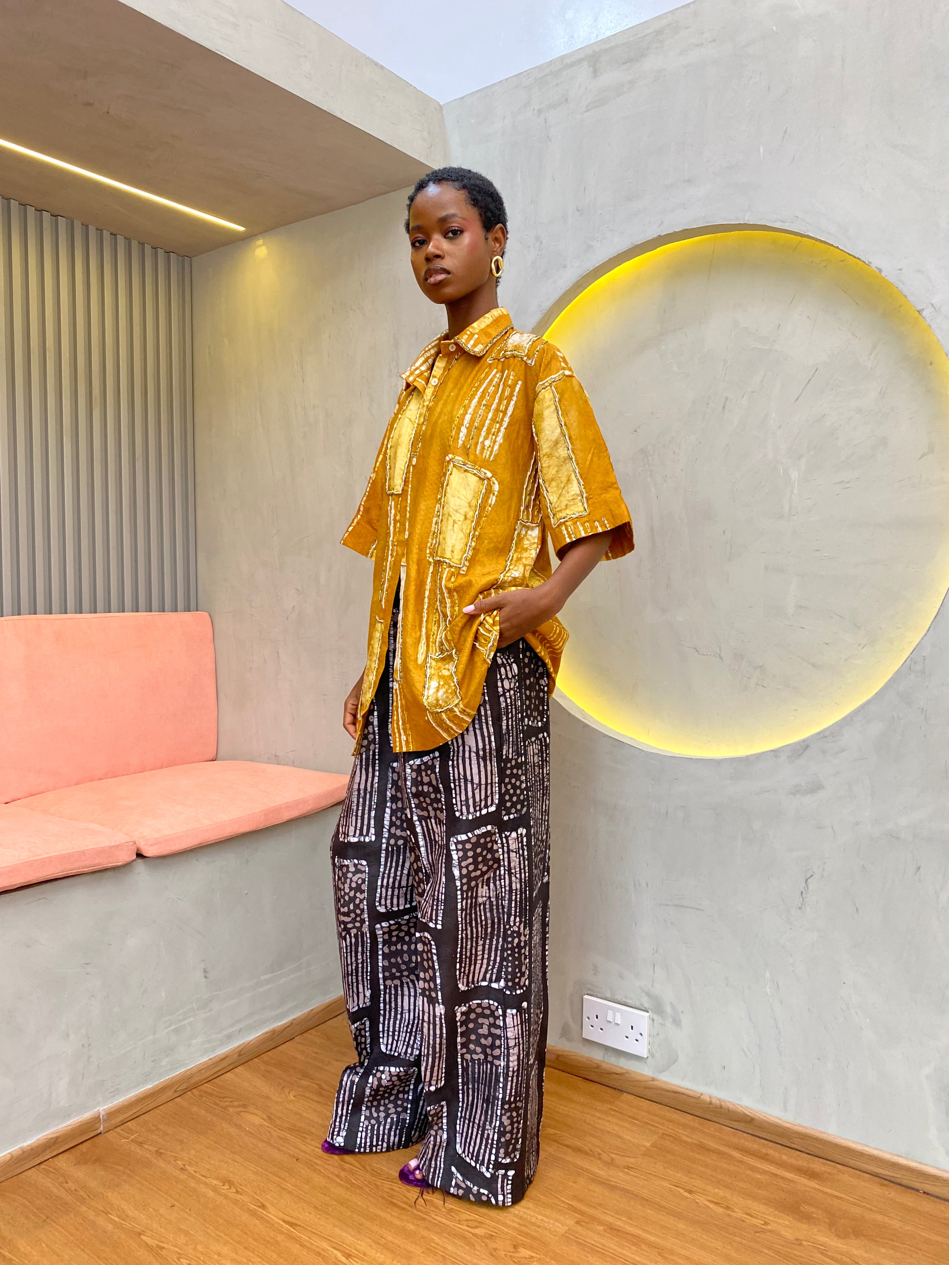 ADIRE BEADED SHIRT