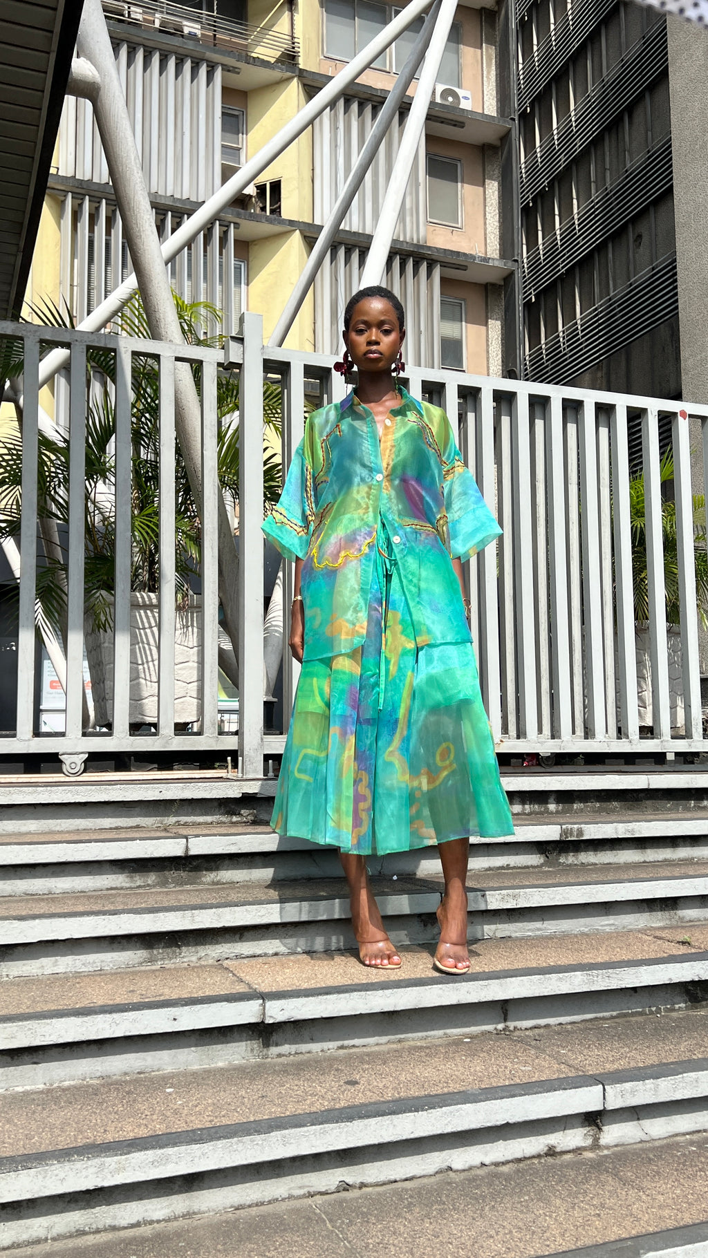 Organza Beaded Shirt