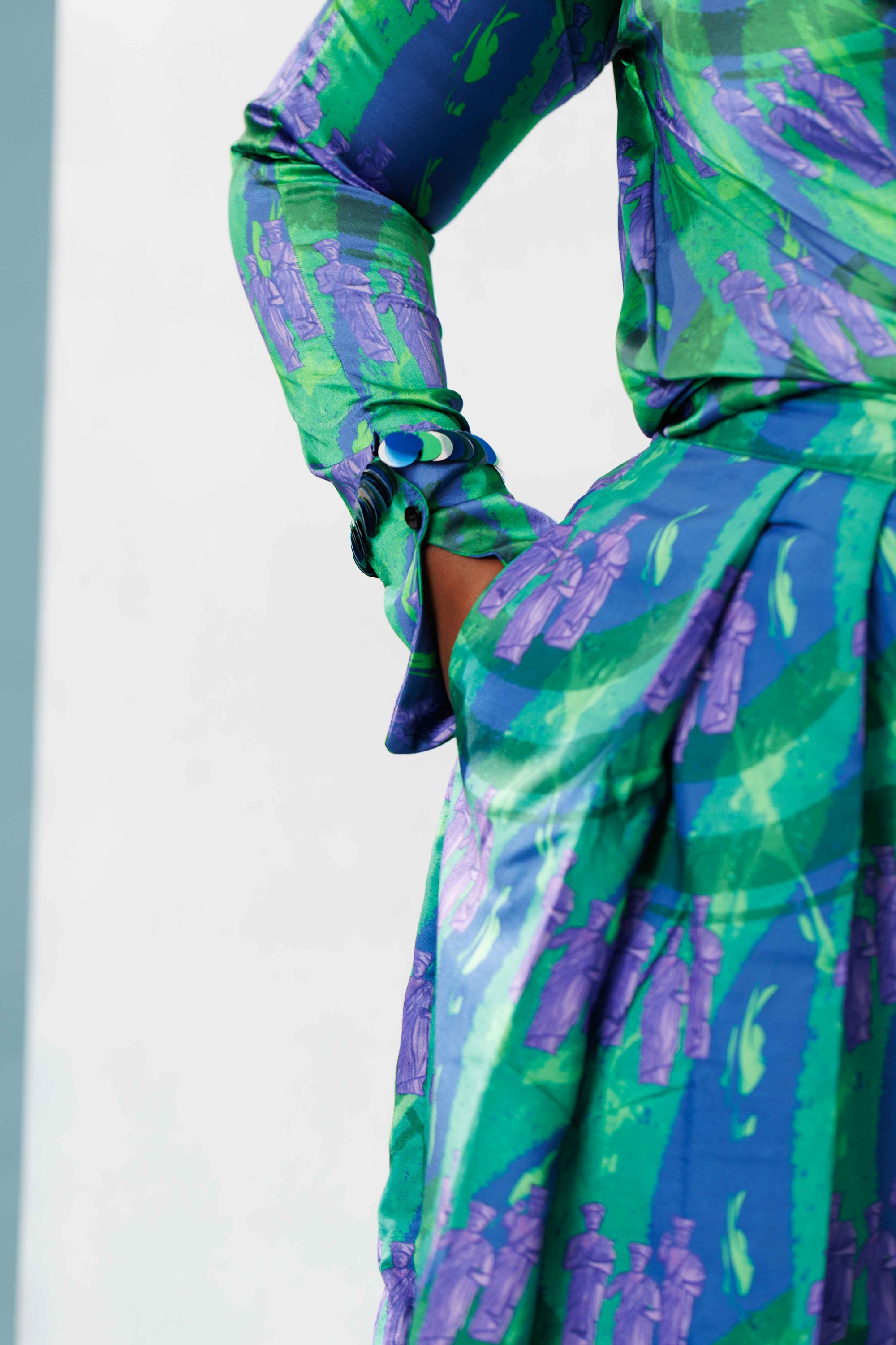 Double-Pleated Barrel Pants