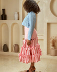 Pink / Blue Bubble skirt set