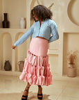 Pink / Blue Bubble skirt set