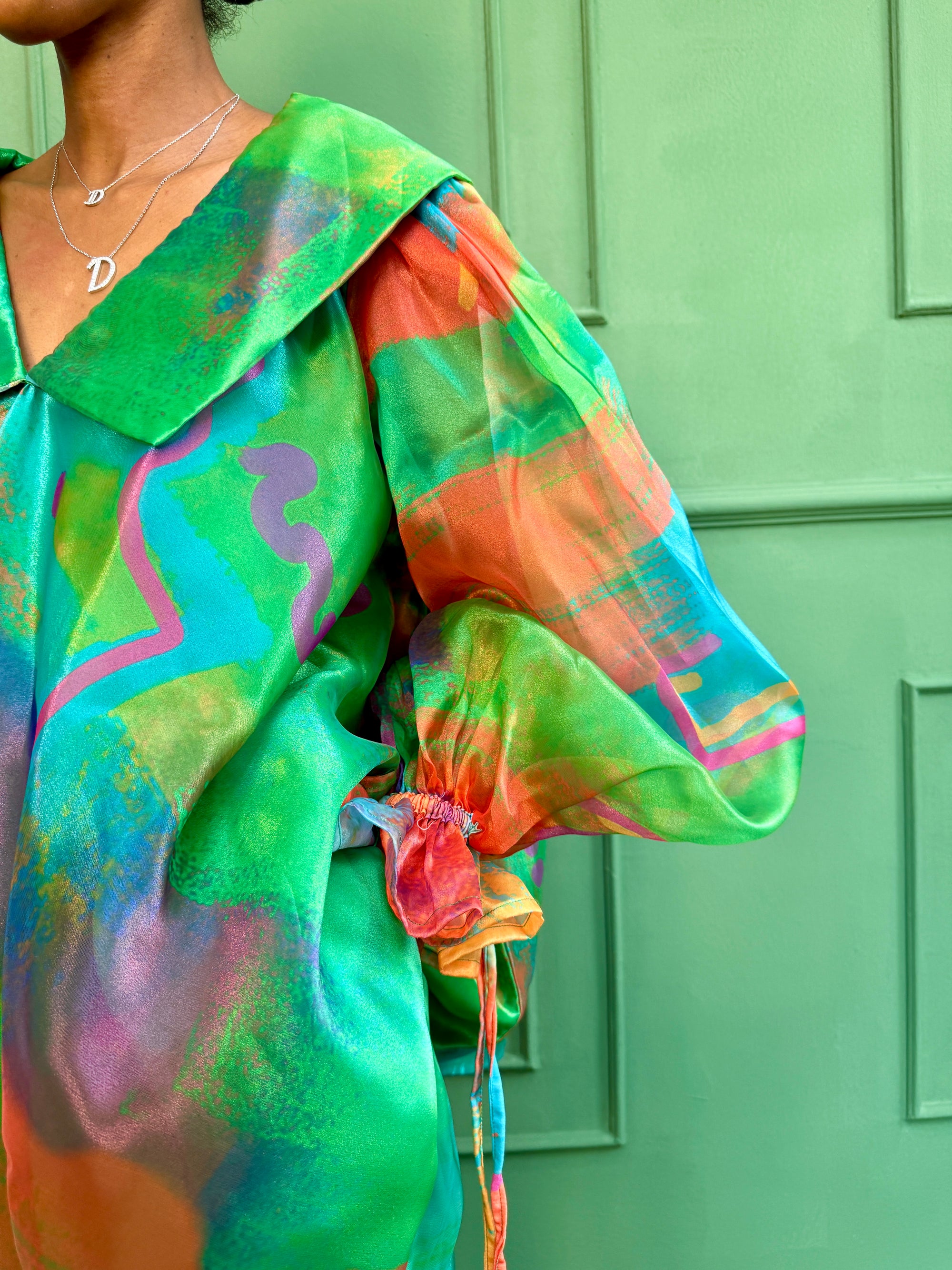 Organza full Top with Drawstrings