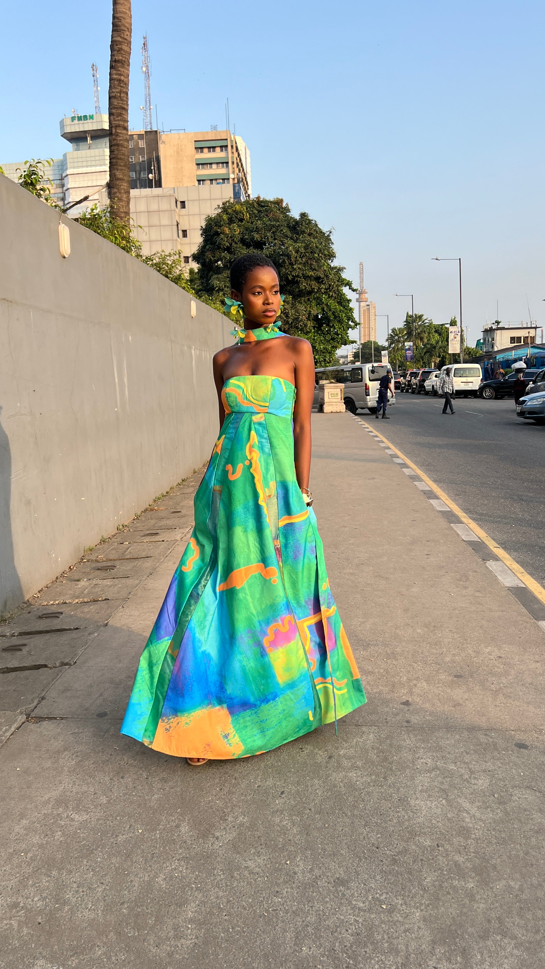 Printed Tube Dress
