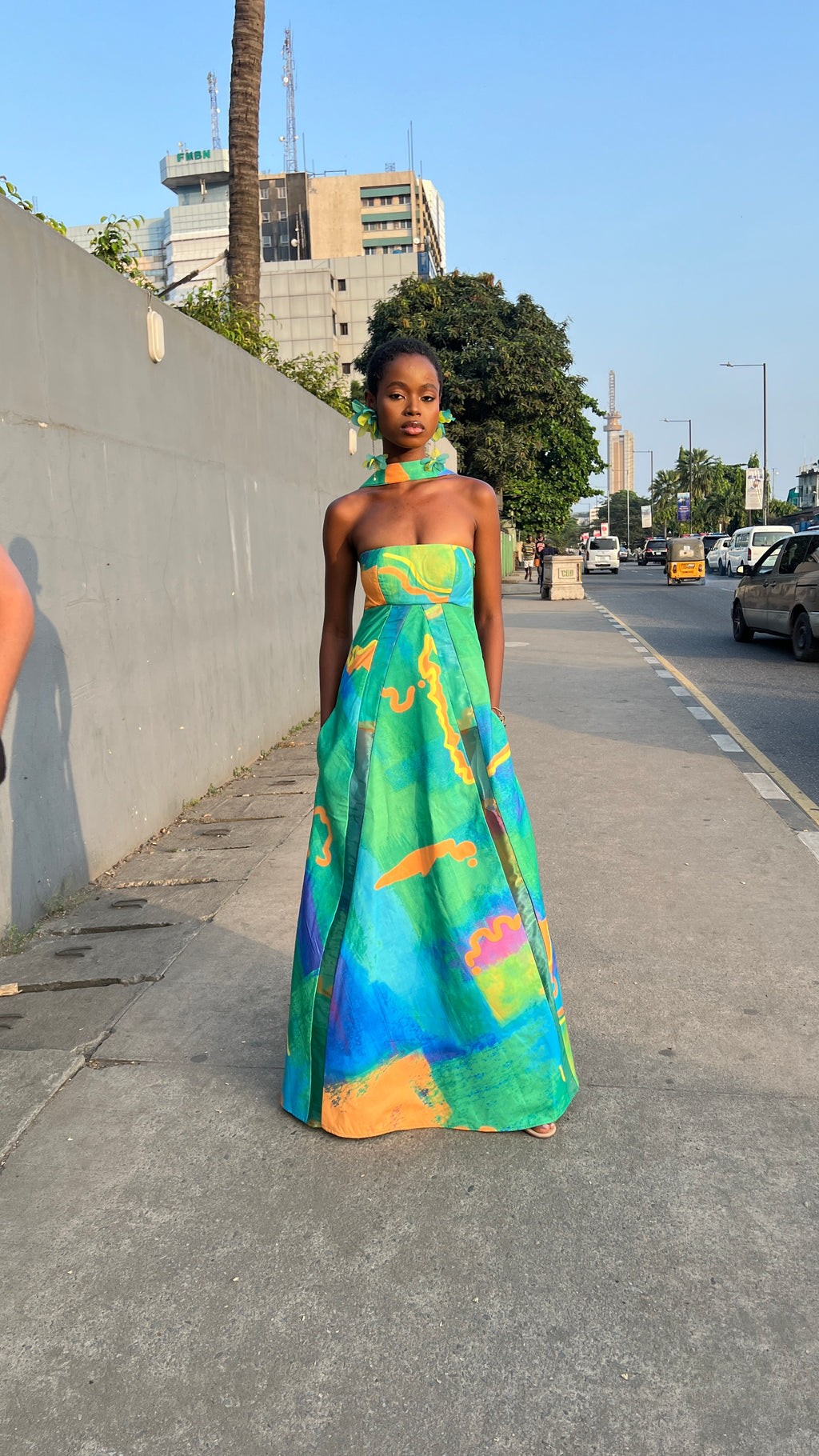 Printed Tube Dress