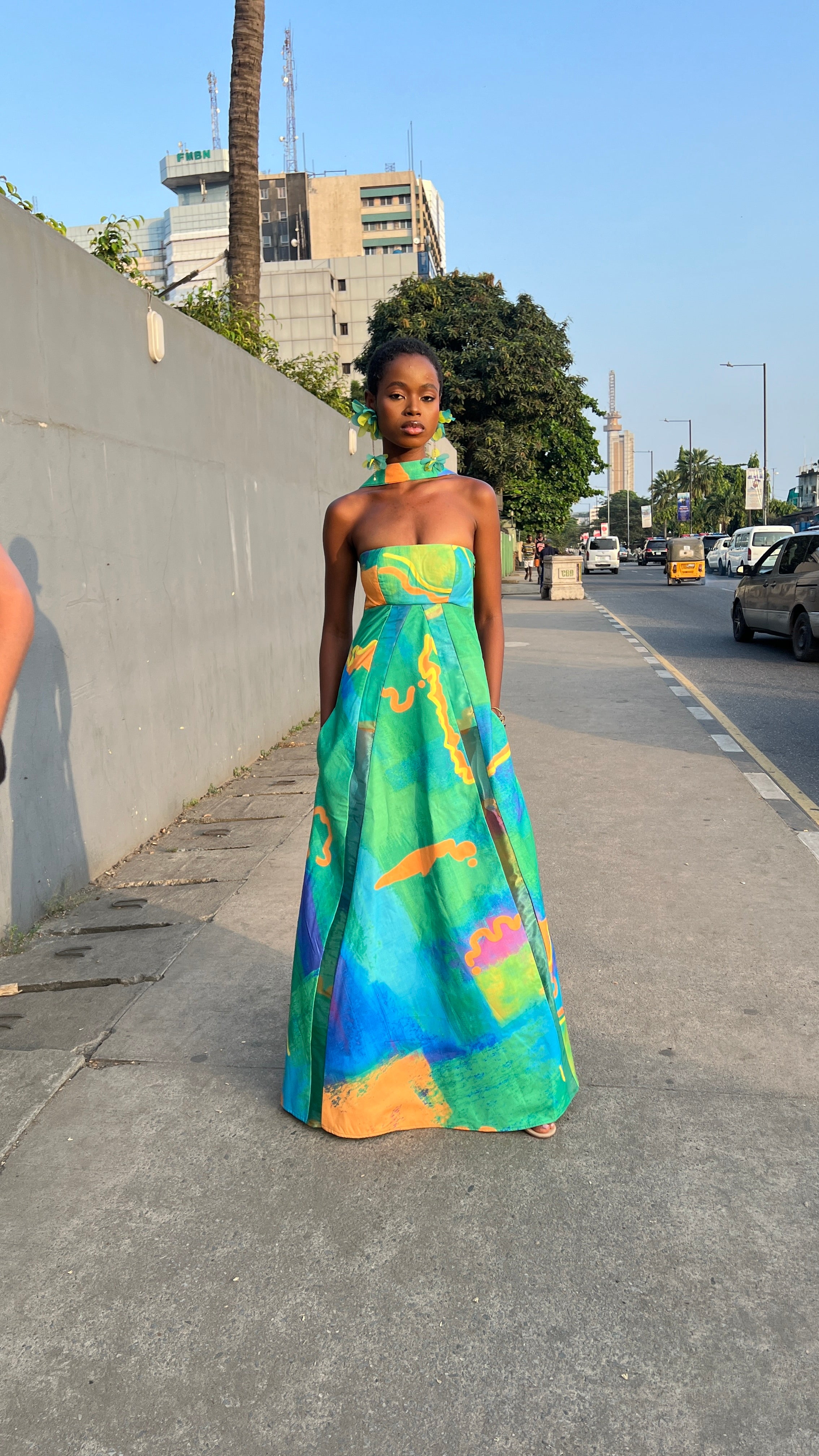 Printed Tube Dress