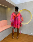 Organza full Top with Drawstrings