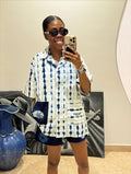Adire Boxy Short set