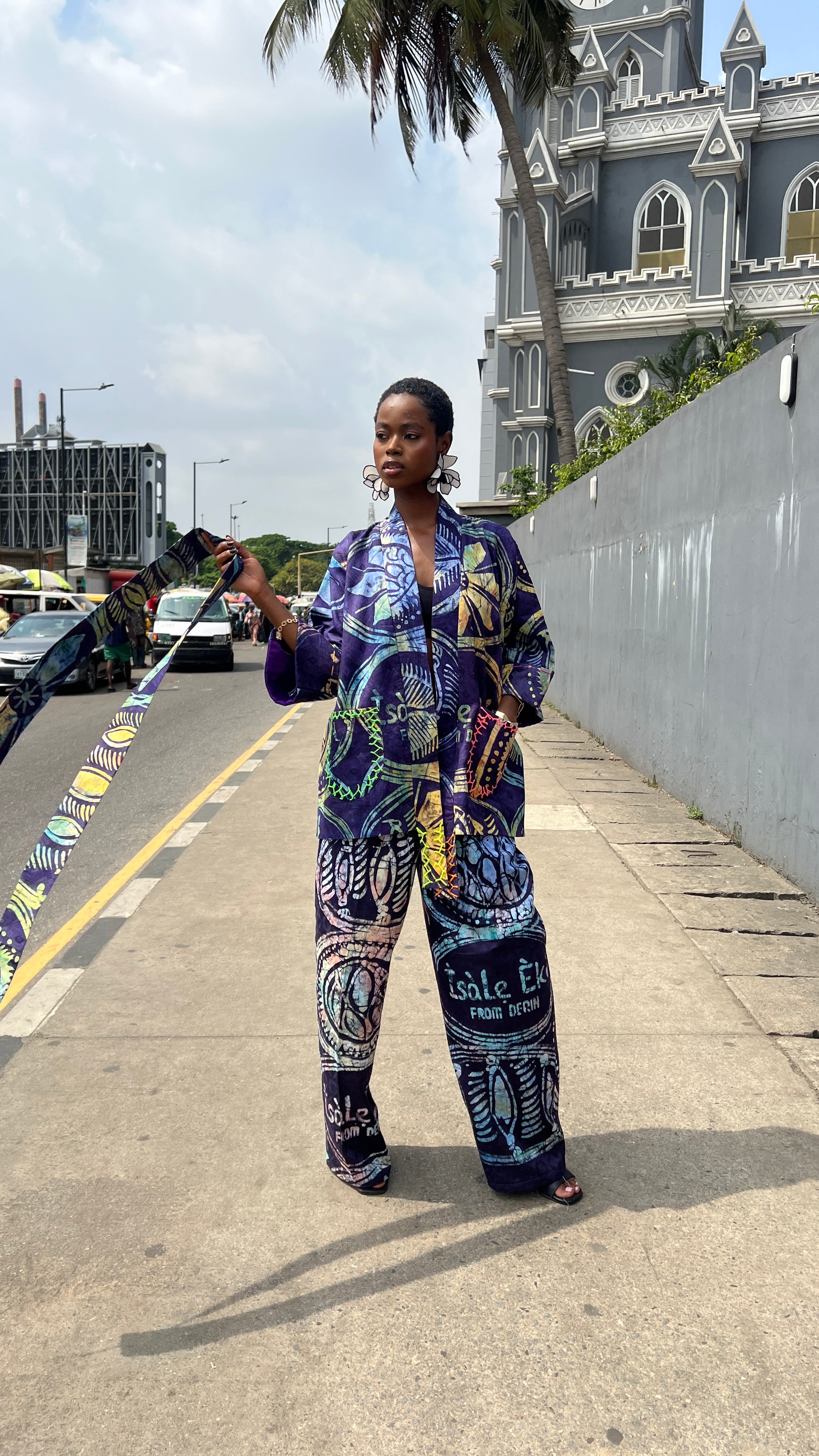 Adire Kimono set