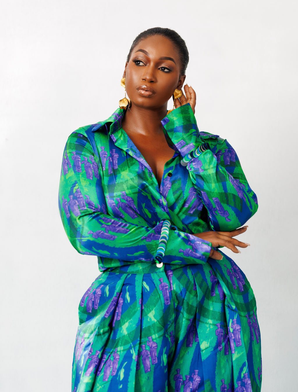 Silk Wrist-Beaded Shirt