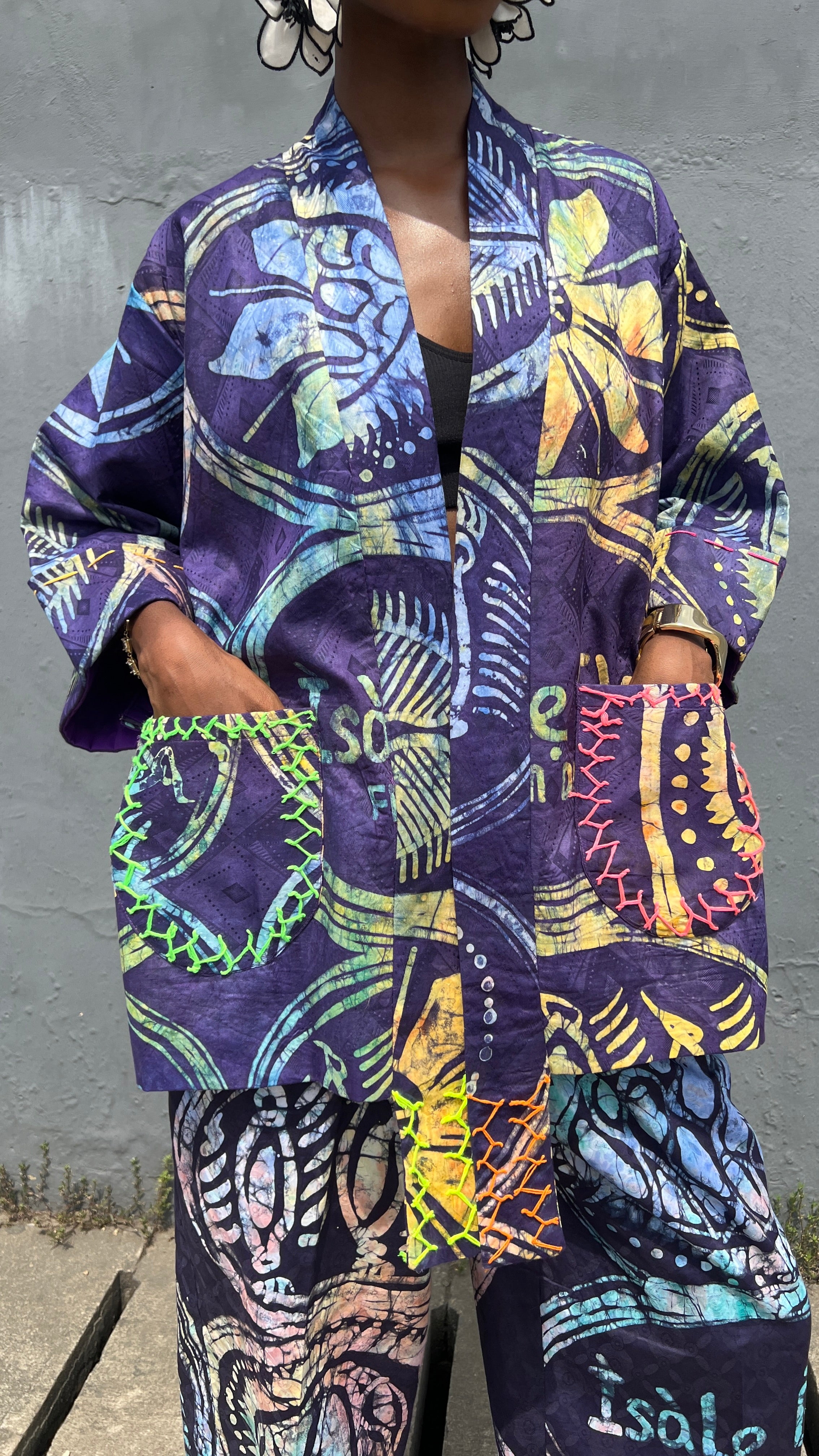 Adire Kimono set