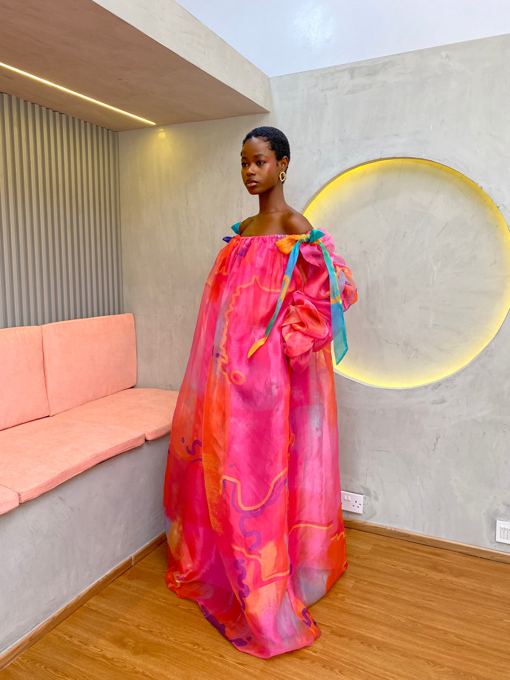 Organza Drop Shoulder Dress