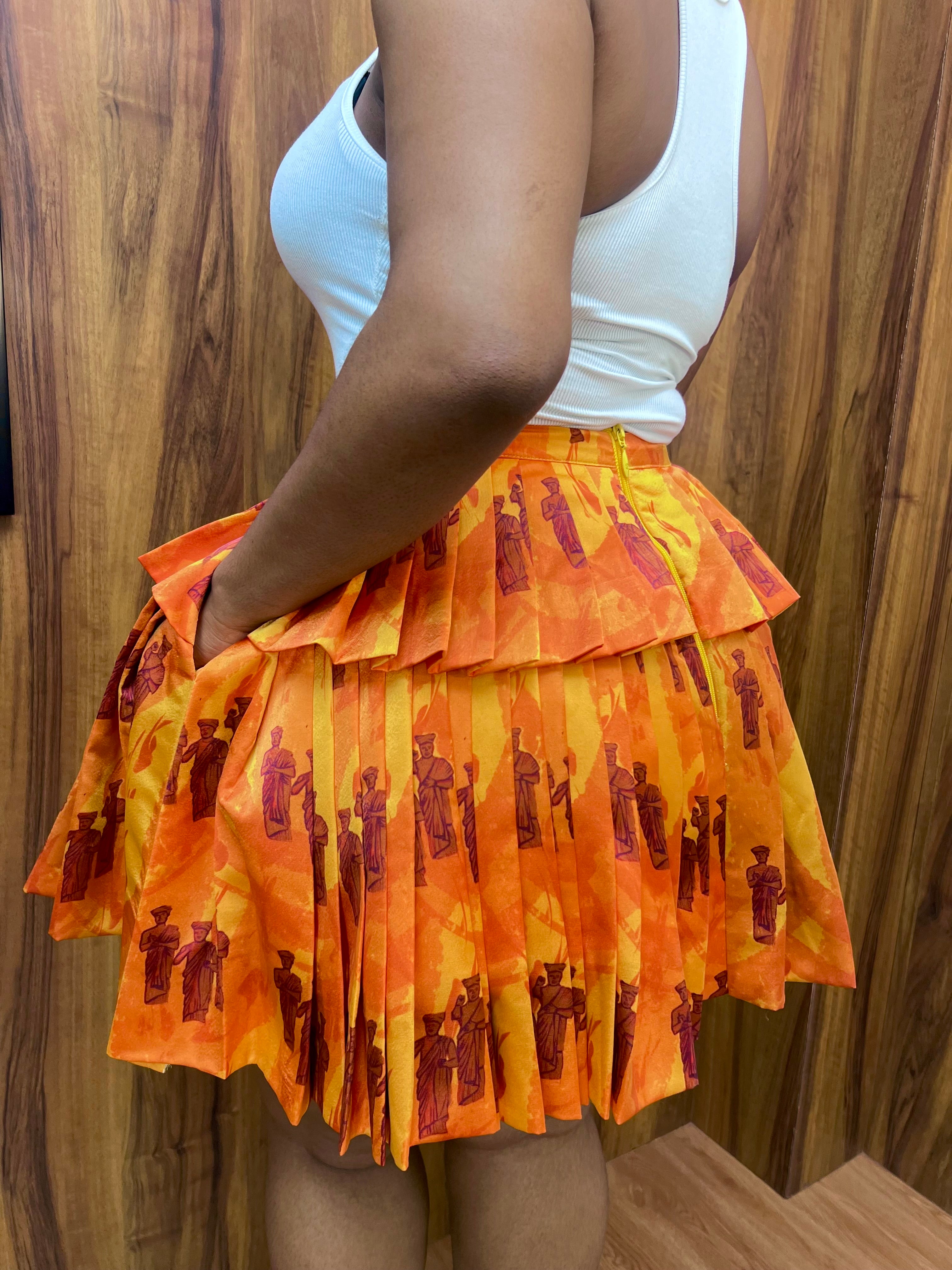 Double Layered Pleated Skirt