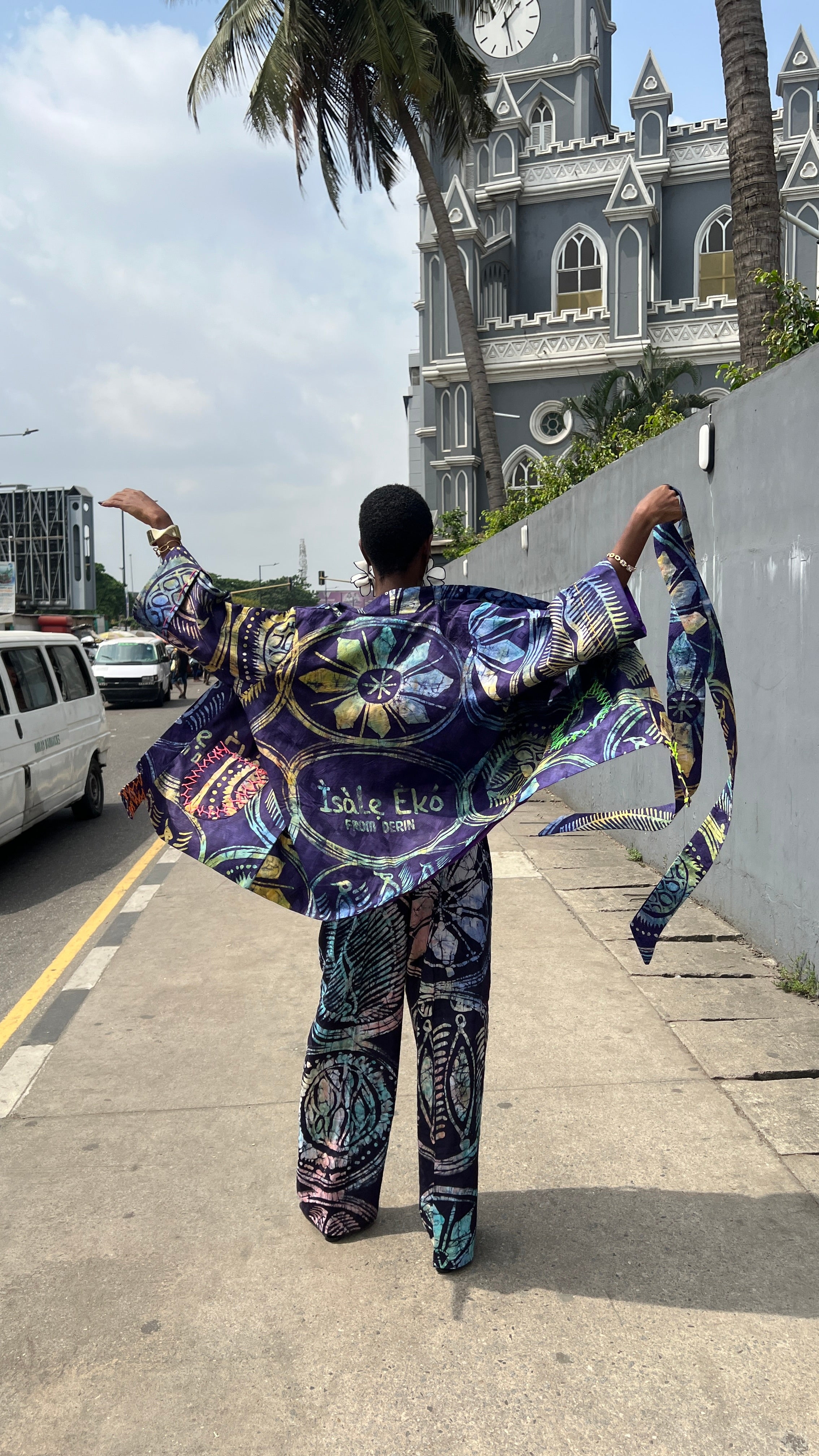 Adire Kimono set