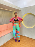 Printed Barrel Pants