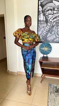 Adire Wrap Skirt Set
