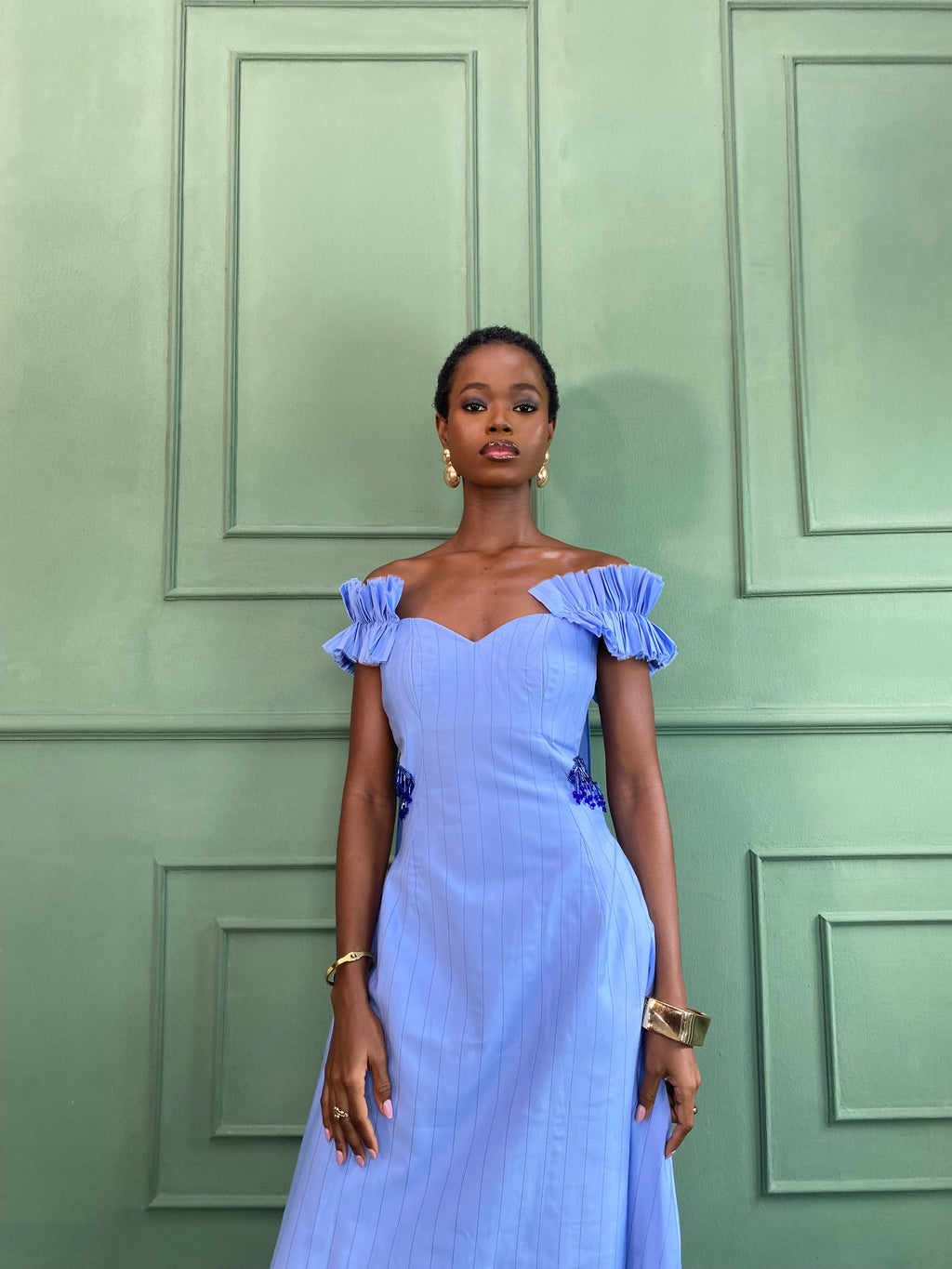 Blue Cut Out Dress