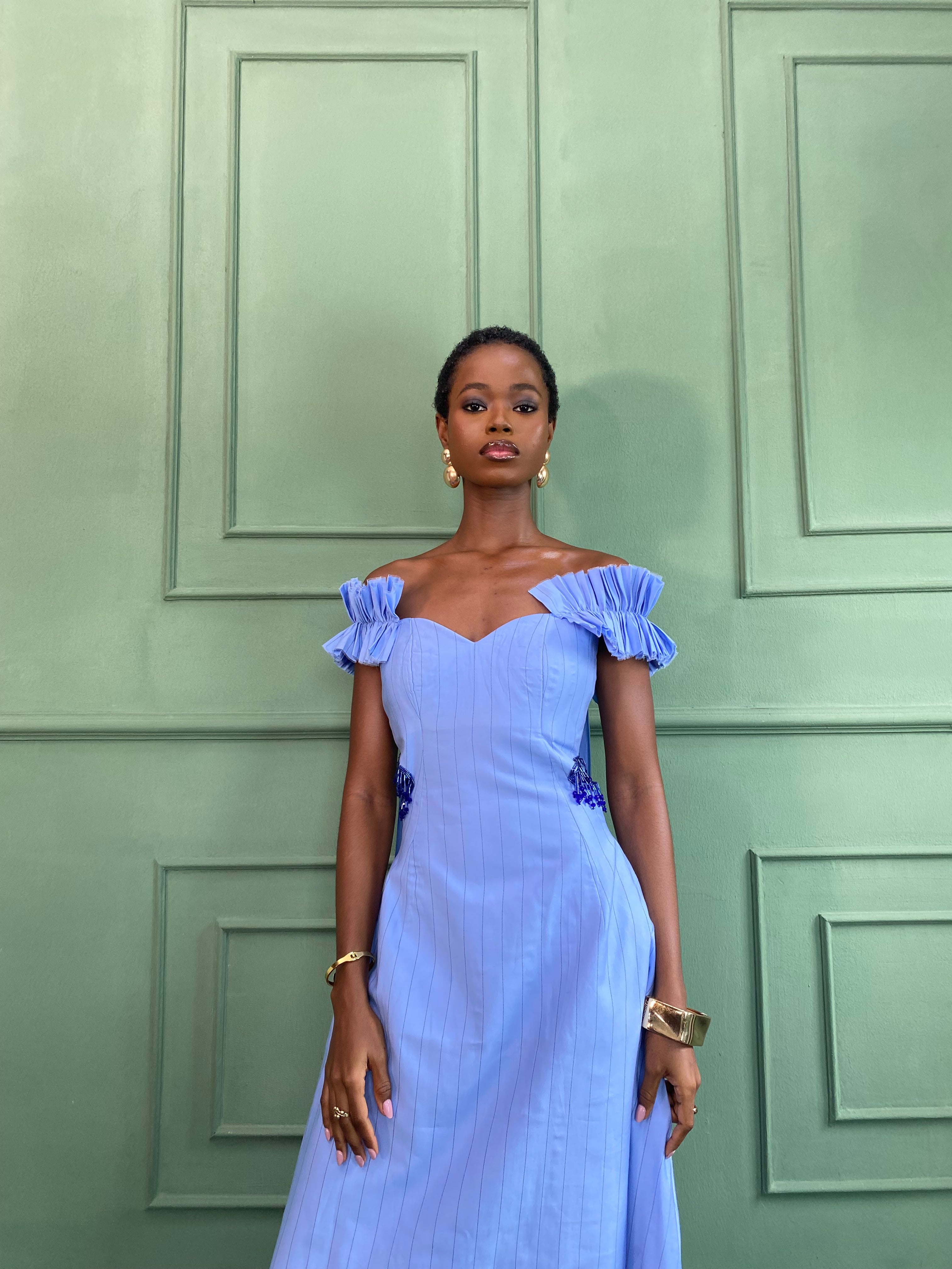 Blue Cut Out Dress