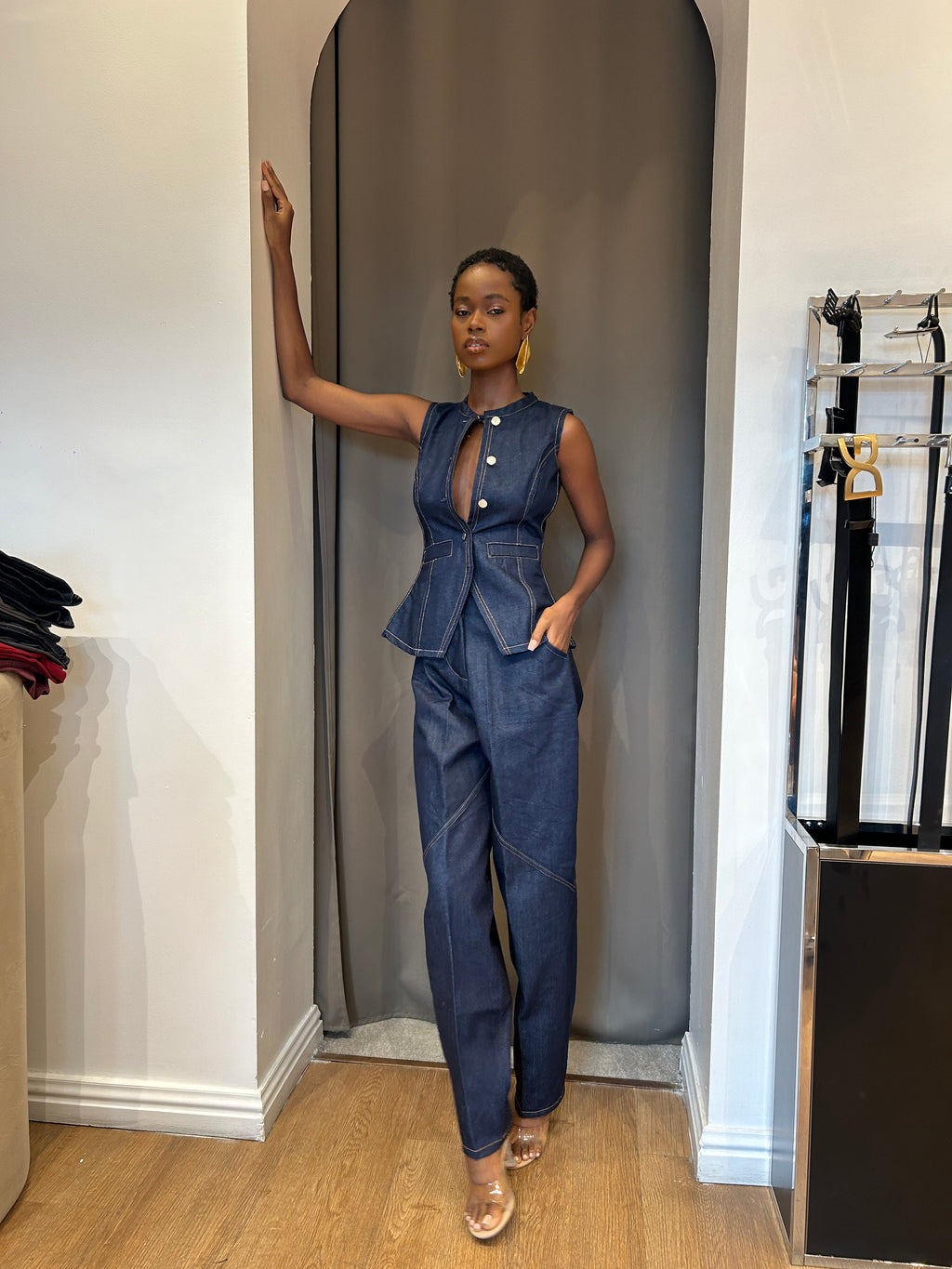 Denim Waist Coat