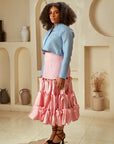 Pink / Blue Bubble skirt set