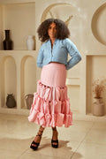 Pink / Blue Bubble skirt set