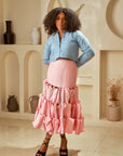 Pink / Blue Bubble skirt set