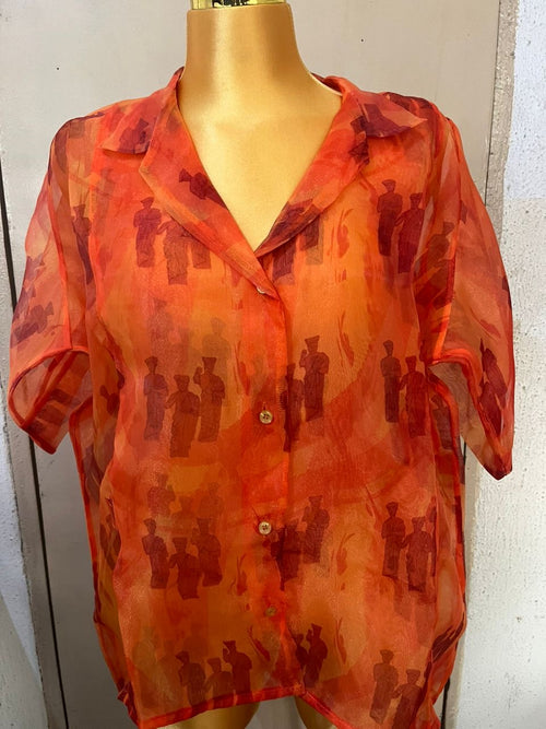 Aro Meta Organza Oversized Shirt