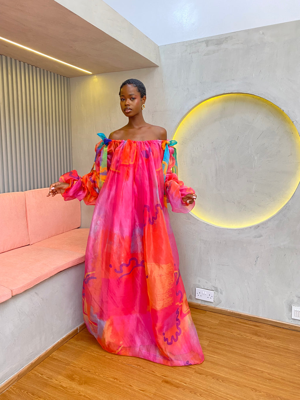 Organza Drop Shoulder Dress
