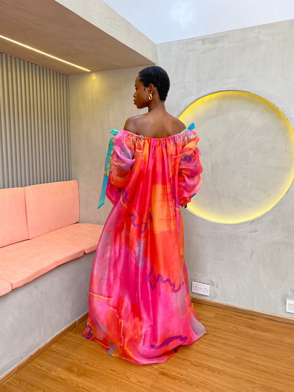 Organza Drop Shoulder Dress