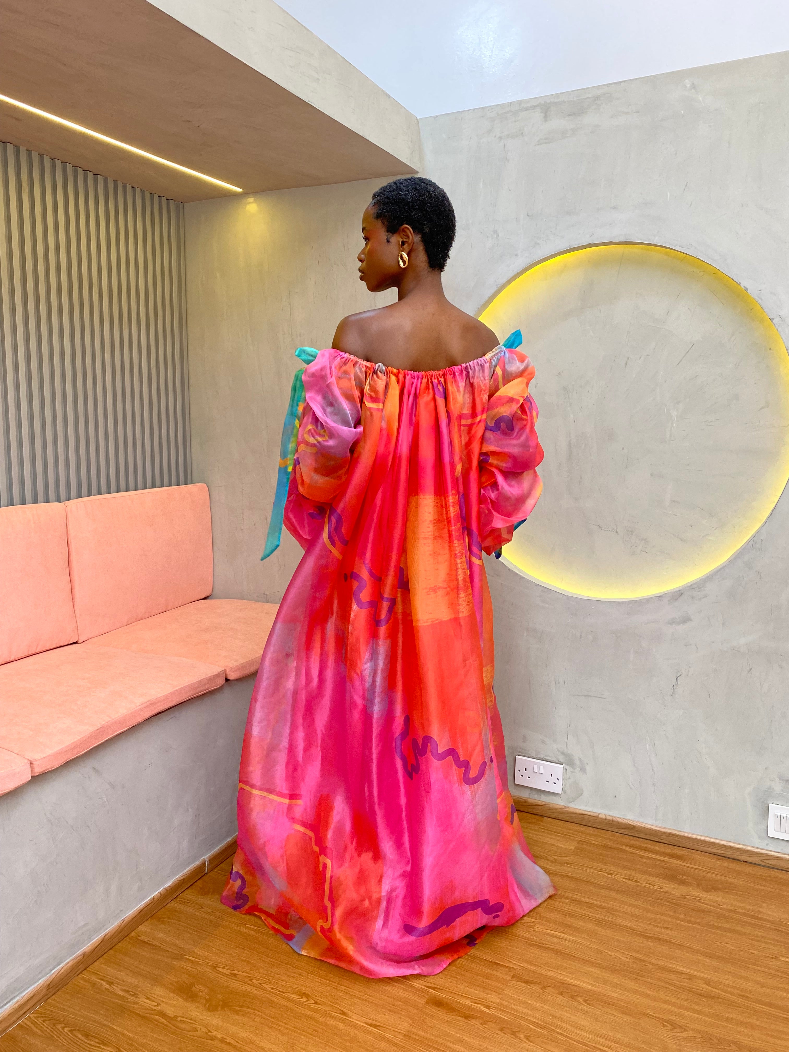 Organza Drop Shoulder Dress