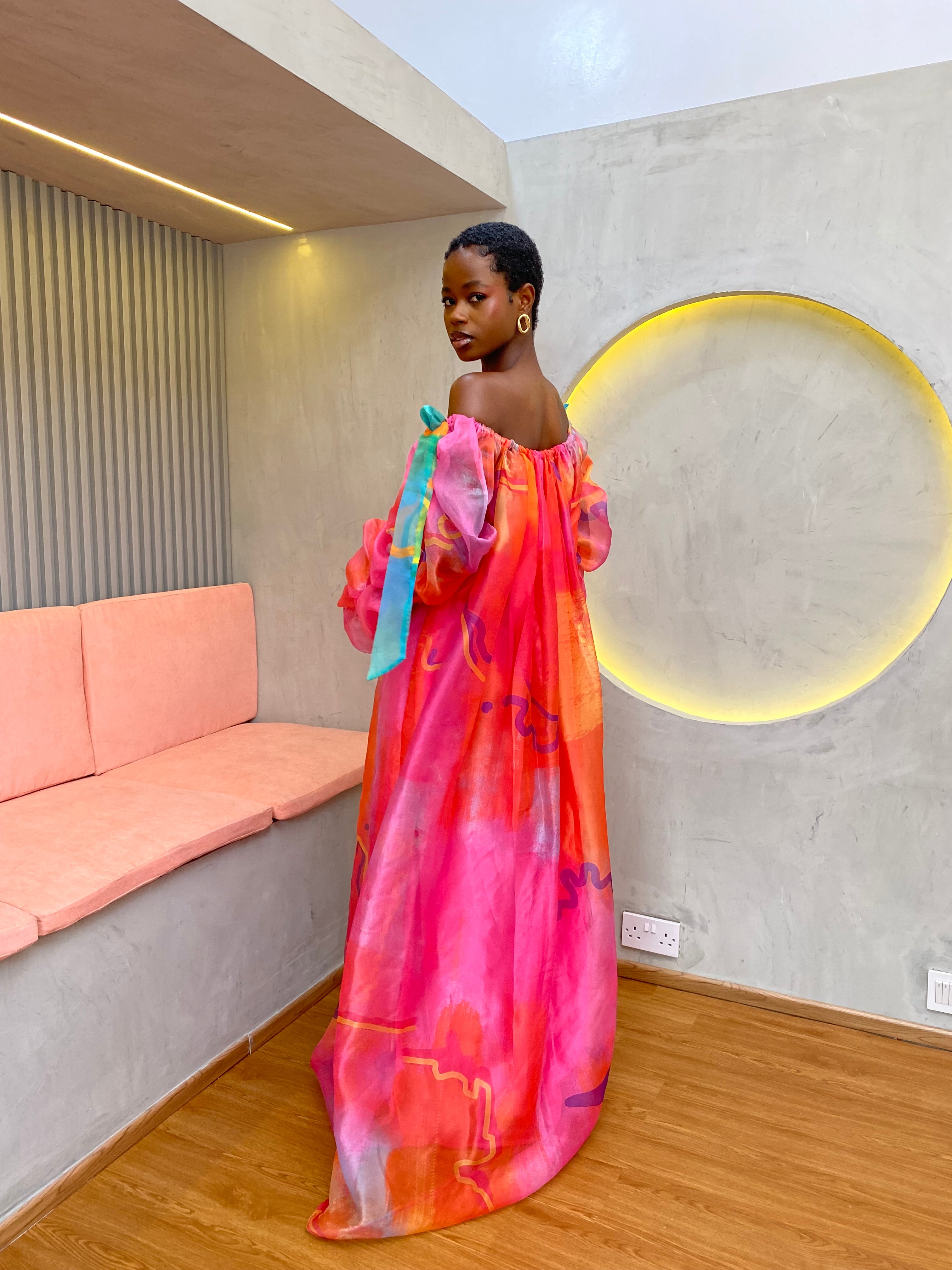 Organza Drop Shoulder Dress