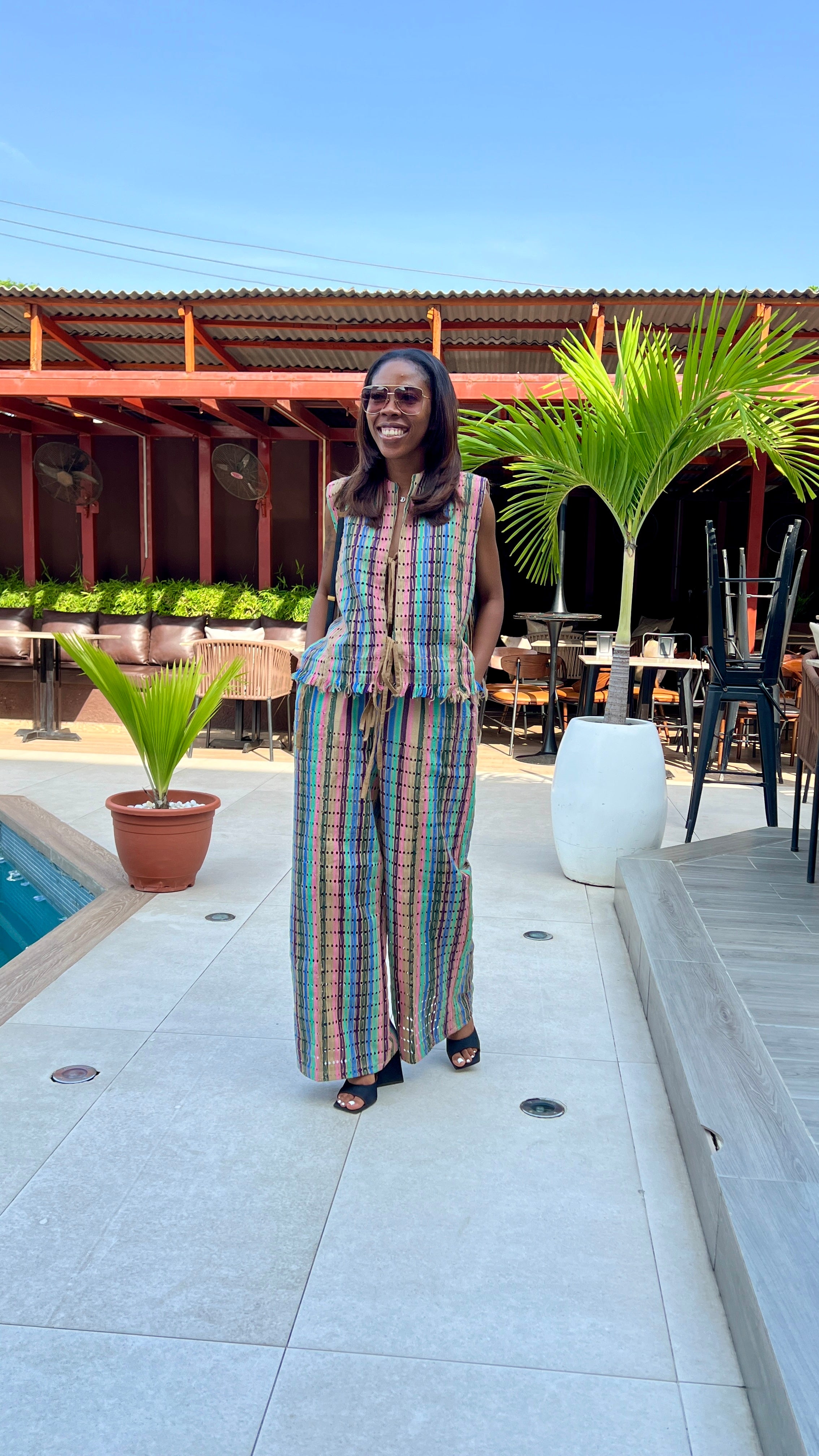 Aso Oke Tie Rope Top